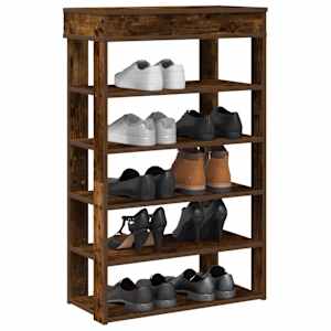 Regal za čevlje dimljen hrast 60x30x98 cm inženirski les