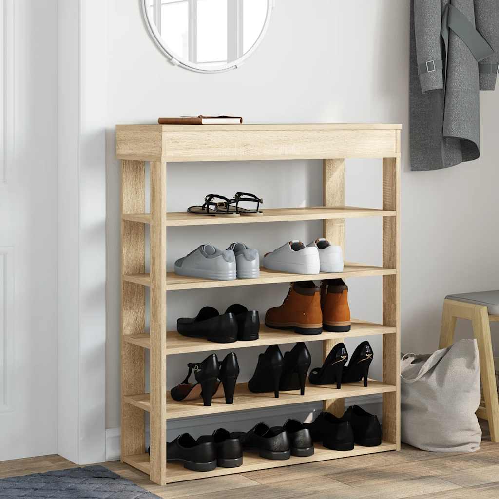 vidaXL Regál na topánky dub sonoma 80x30x98 cm kompozitné drevo