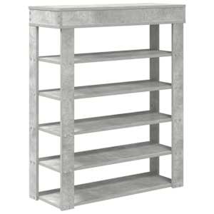 Shoe Rack betonově dub 80x30x98 cm kompozitní dřevo - obrázek 6