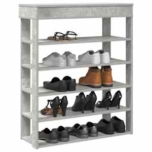 Shoe Rack betonově dub 80x30x98 cm kompozitní dřevo - obrázek 1