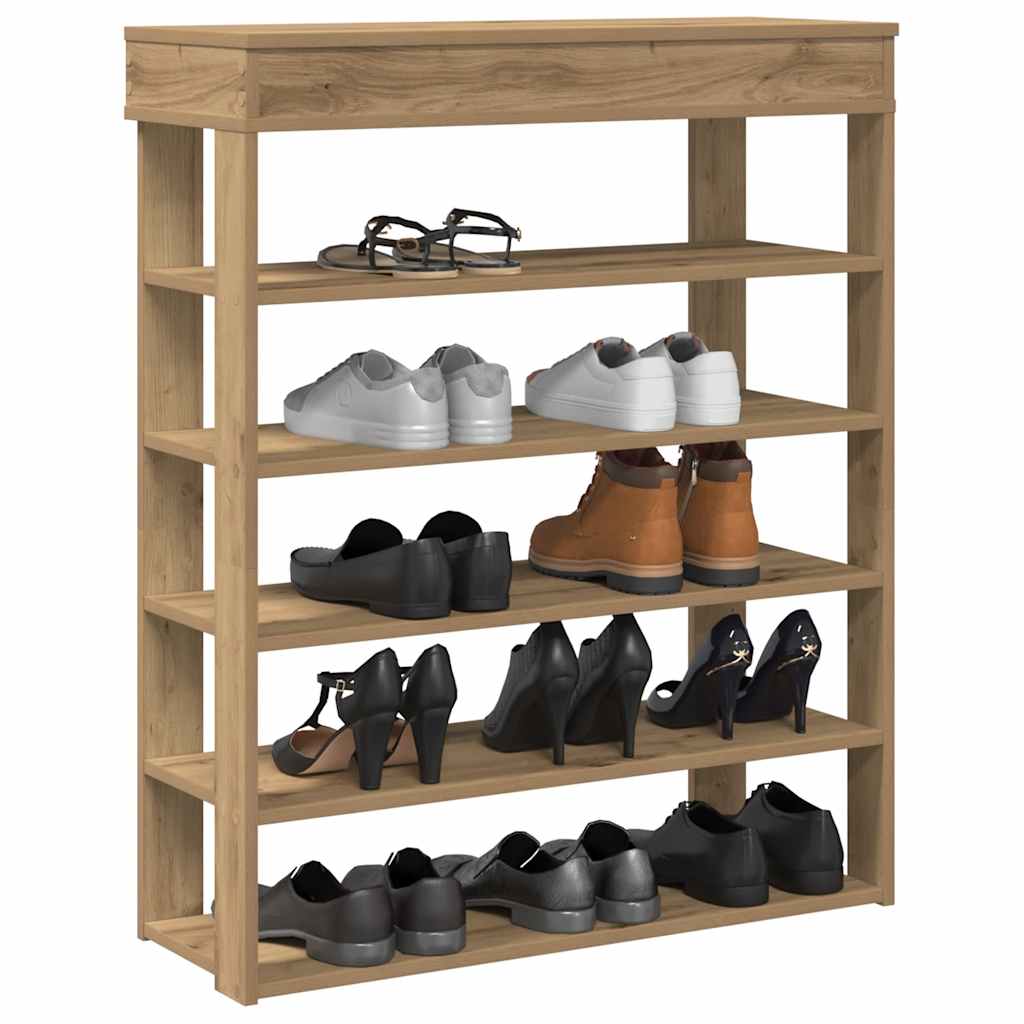 vidaXL Schuhregal Artisan-Eiche 80x30x98 cm Holzwerkstoff