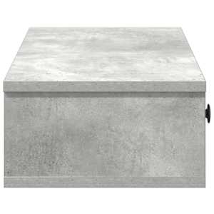 Nástěnná police se zásuvkami betonově šedá 60x28x15 cm kompozit - obrázek 5
