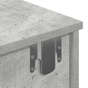Nástěnná police se zásuvkami betonově šedá 60x28x15 cm kompozit - obrázek 9