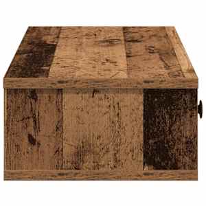 Nástěnná police se zásuvkami old wood 60 x 28 x 15 cm kompozit - obrázek 5