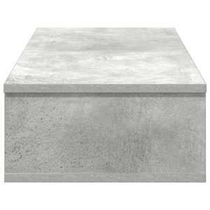 Nástěnná police se zásuvkami betonově šedá 80x31x17 cm kompozit - obrázek 5