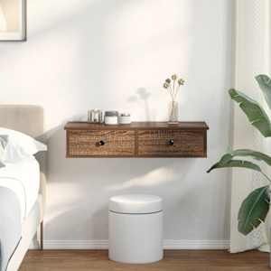 vidaXL Raft de perete cu sertare Stejar maro 80x31x17cm lemn prelucrat