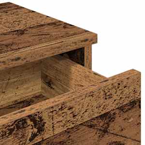 Nástěnná police se zásuvkami old wood 80 x 31 x 17 cm kompozit - obrázek 8