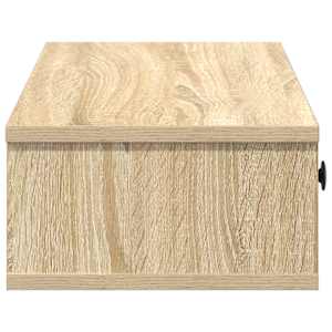 Nástěnná police se zásuvkami dub sonoma 100x37,5x19 cm kompozit - obrázek 5