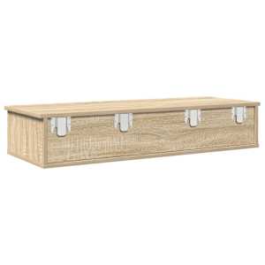 Nástěnná police se zásuvkami dub sonoma 100x37,5x19 cm kompozit - obrázek 6