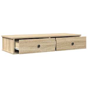 Nástěnná police se zásuvkami dub sonoma 100x37,5x19 cm kompozit - obrázek 7