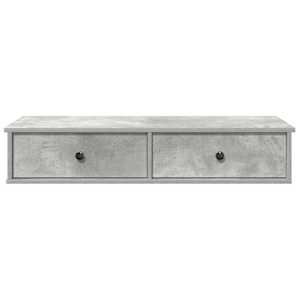 Nástěnná police se zásuvkami betonově šedá 100x37,5x19 cm - obrázek 4