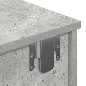 Nástěnná police se zásuvkami betonově šedá 100x37,5x19 cm - obrázek 9