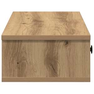 Nástěnná police se zásuvkami dub artisan 100x37,5x19cm kompozit - obrázek 5