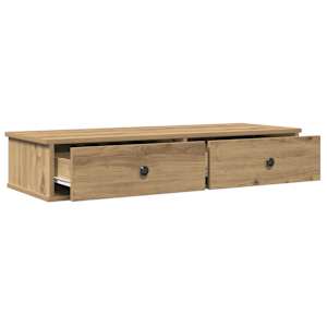 Nástěnná police se zásuvkami dub artisan 100x37,5x19cm kompozit - obrázek 7
