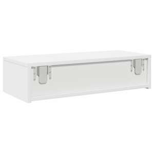 Nástěnná police se zásuvkami bílá 60x26,5x15 cm kompozit - obrázek 6