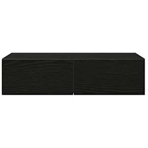 Nástěnná police se zásuvkami černá 60x26,5x15 cm kompozit - obrázek 4