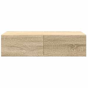 Nástěnná police se zásuvkami dub sonoma 60x26,5x15 cm kompozit - obrázek 4