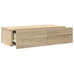 Nástěnná police se zásuvkami dub sonoma 60x26,5x15 cm kompozit - obrázek 7