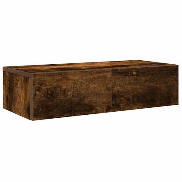 vidaXL seinariiul sahtlitega, suitsutatud tamm, 60 x 26,5 x 15 cm
