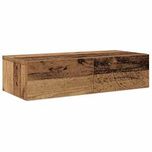 Nástěnná police se zásuvkami old wood 60x26,5x15 cm kompozit - obrázek 2