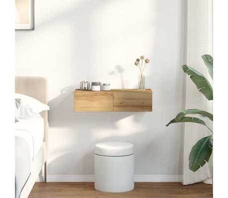 vidaXL Falipolc fiókokkal artisian tölgy 60x26,5x15 cm műszaki fa