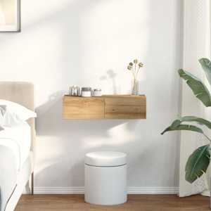 vidaXL Falipolc fiókokkal artisian tölgy 60x26,5x15 cm műszaki fa