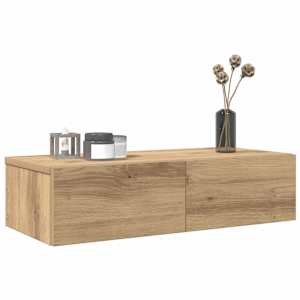 Nástěnná police se zásuvkami dub artisan 60x26,5x15 cm kompozit - obrázek 1