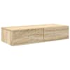 vidaXL seinariiul sahtlitega, sonoma tamm, 80 x 33 x 17 cm, tehispuit