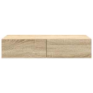 Nástěnná police se zásuvkami dub sonoma 80x33x17 cm kompozit - obrázek 4