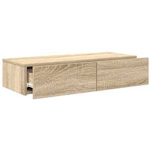Nástěnná police se zásuvkami dub sonoma 80x33x17 cm kompozit - obrázek 7