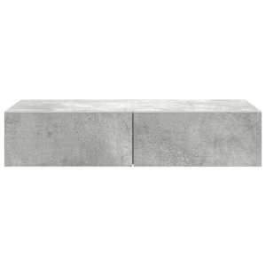 Nástěnná police se zásuvkami betonově šedá 80x33x17 cm kompozit - obrázek 4