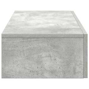 Nástěnná police se zásuvkami betonově šedá 80x33x17 cm kompozit - obrázek 5