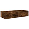 vidaXL seinariiul sahtlitega, suitsutatud tamm, 80x33x17 cm, tehispuit
