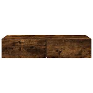 Nástěnná police se zásuvkami kouřový dub 80x33x17 cm kompozit - obrázek 4