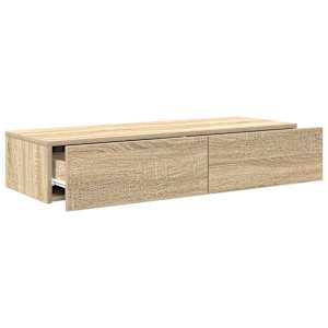 Nástěnná police se zásuvkami dub sonoma 100x36x19 cm kompozit - obrázek 7