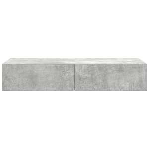 Nástěnná police se zásuvkami betonově šedá 100x36x19cm kompozit - obrázek 4