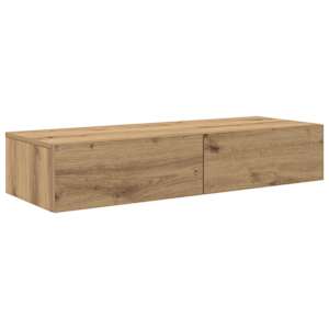 Nástěnná police se zásuvkami dub artisan 100x36x19 cm kompozit - obrázek 2