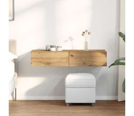 vidaXL Wall Shelf with Drawers Artisian Oak 100x36x19 cm Engineered Wood
