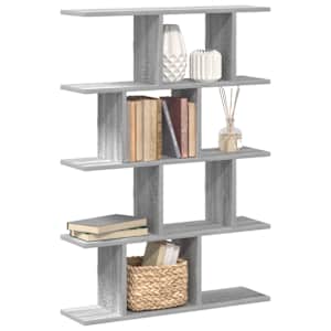 Stenska kockasta polica 12 predelki siva sonoma inž. les