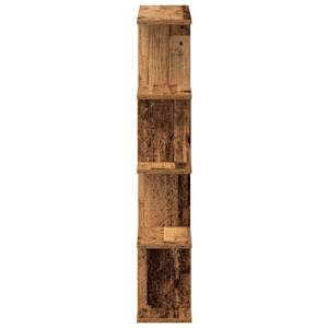 Nástěnná police 12 přihrádek old wood kompozitní dřevo - obrázek 5