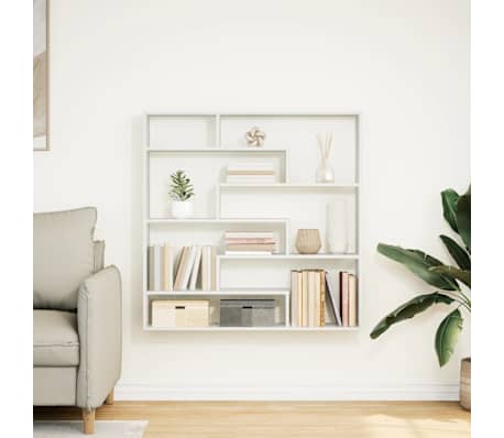 vidaXL W&uuml;rfelregal 7 F&auml;cher Wei&szlig; Holzwerkstoff