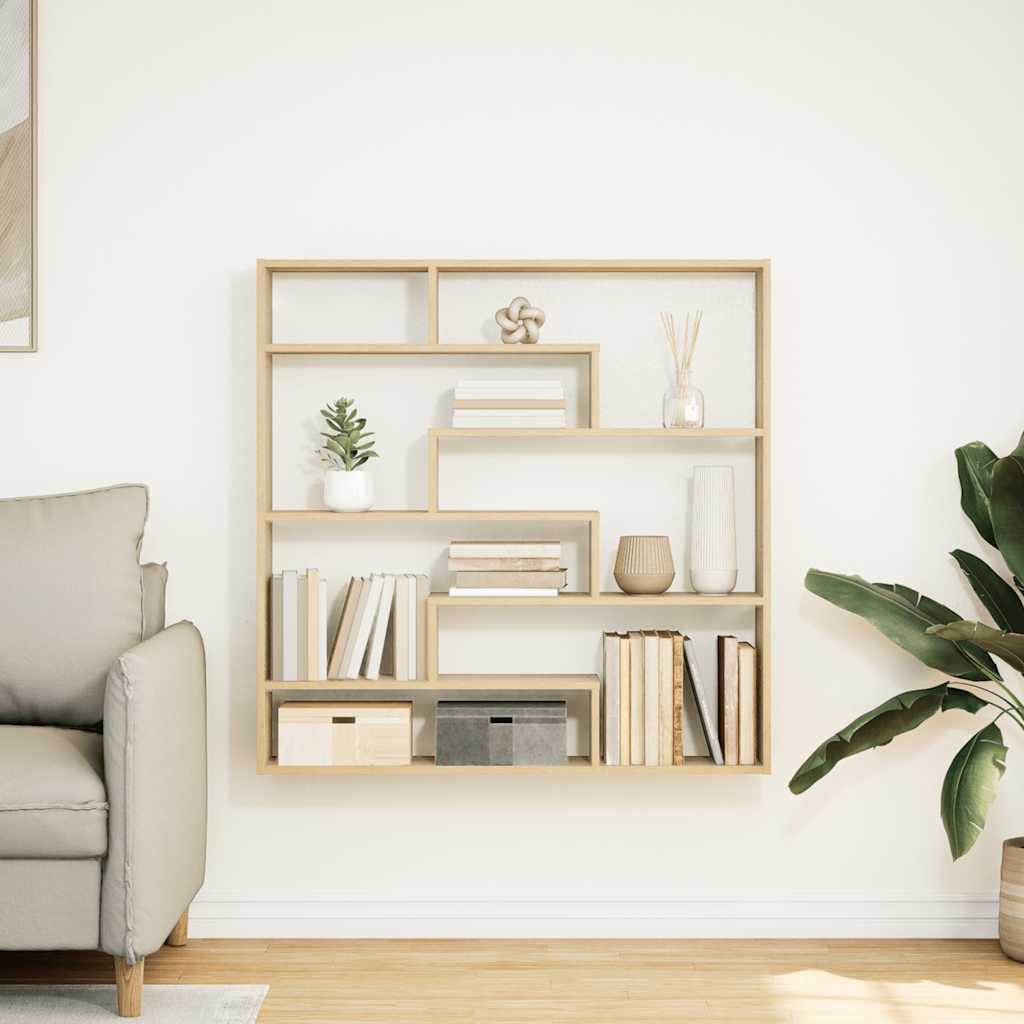 vidaXL Wall Cube Hylly 7 lokeroa Sonoma Oak Engineered Wood