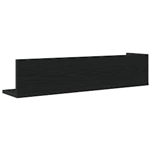 Nástěnné police 2 ks černé 75 x 16,5 x 16,5 cm kompozitní dřevo - obrázek 7