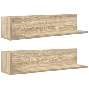Nástěnné police 2 ks dub sonoma 75 x 16,5 x 16,5 cm kompozit - obrázek 2