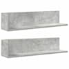 vidaXL seinariiulid 2 tk, betoonhall, 75 x 16,5 x 16,5 cm, tehispuit