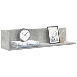 Nástěnné police 2 ks betonově šedé 75 x 16,5 x 16,5 cm kompozit - obrázek 1