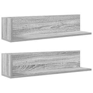 vidaXL seinariiulid 2 tk, hall Sonoma tamm, 75x16,5x16,5 cm, tehispuit