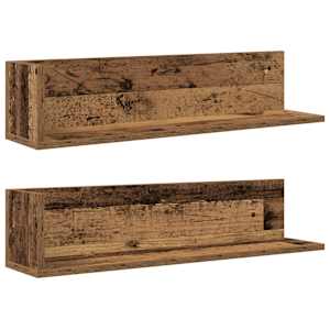 vidaXL seinariiulid 2 tk, must, 75 x 16,5 x 16,5 cm, tehispuit