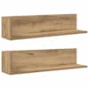 vidaXL seinariiulid 2 tk, k&auml;sit&ouml;&ouml;tamm, 75 x 16,5 x 16,5 cm, tehispuit