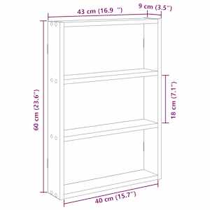 Nástěnná police betonově šedá 43 x 9 x 60 cm kompozitní dřevo - obrázek 9